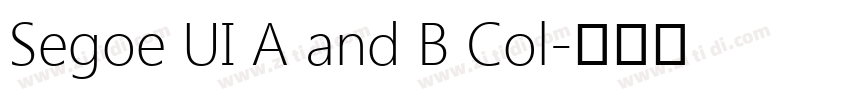 Segoe UI A and B Col字体转换